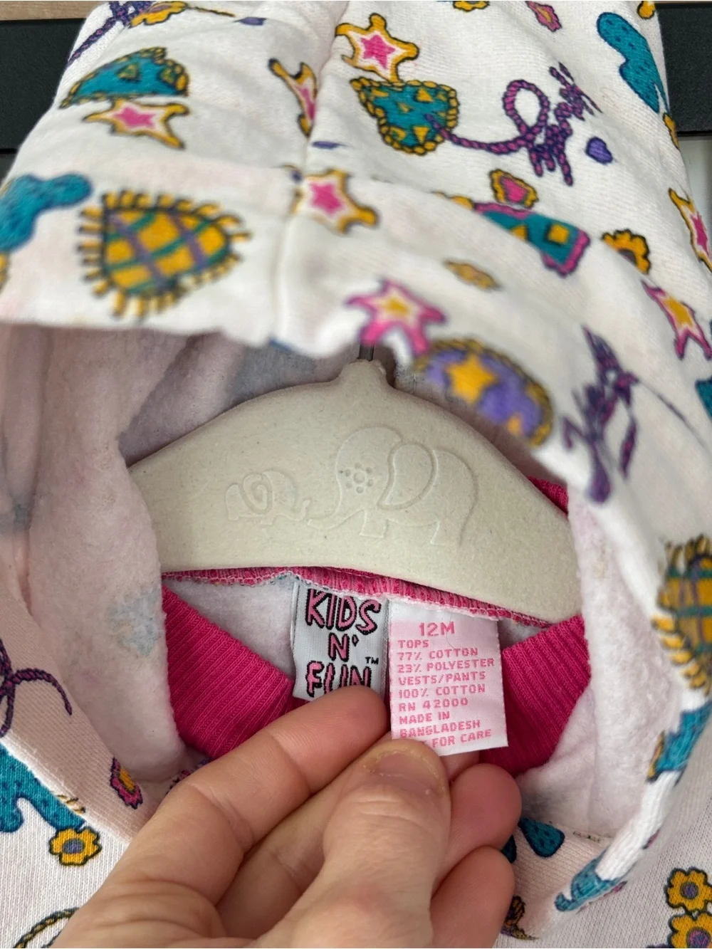 Vintage 90s howdy western print hoodie cowgirl baby toddler sweatshirt hearts